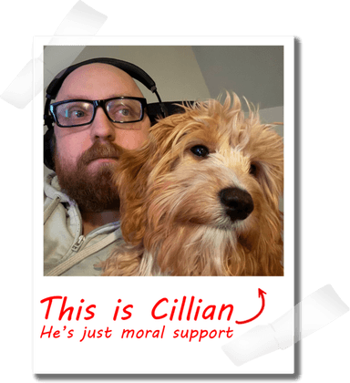 Phil with his dog Cillian