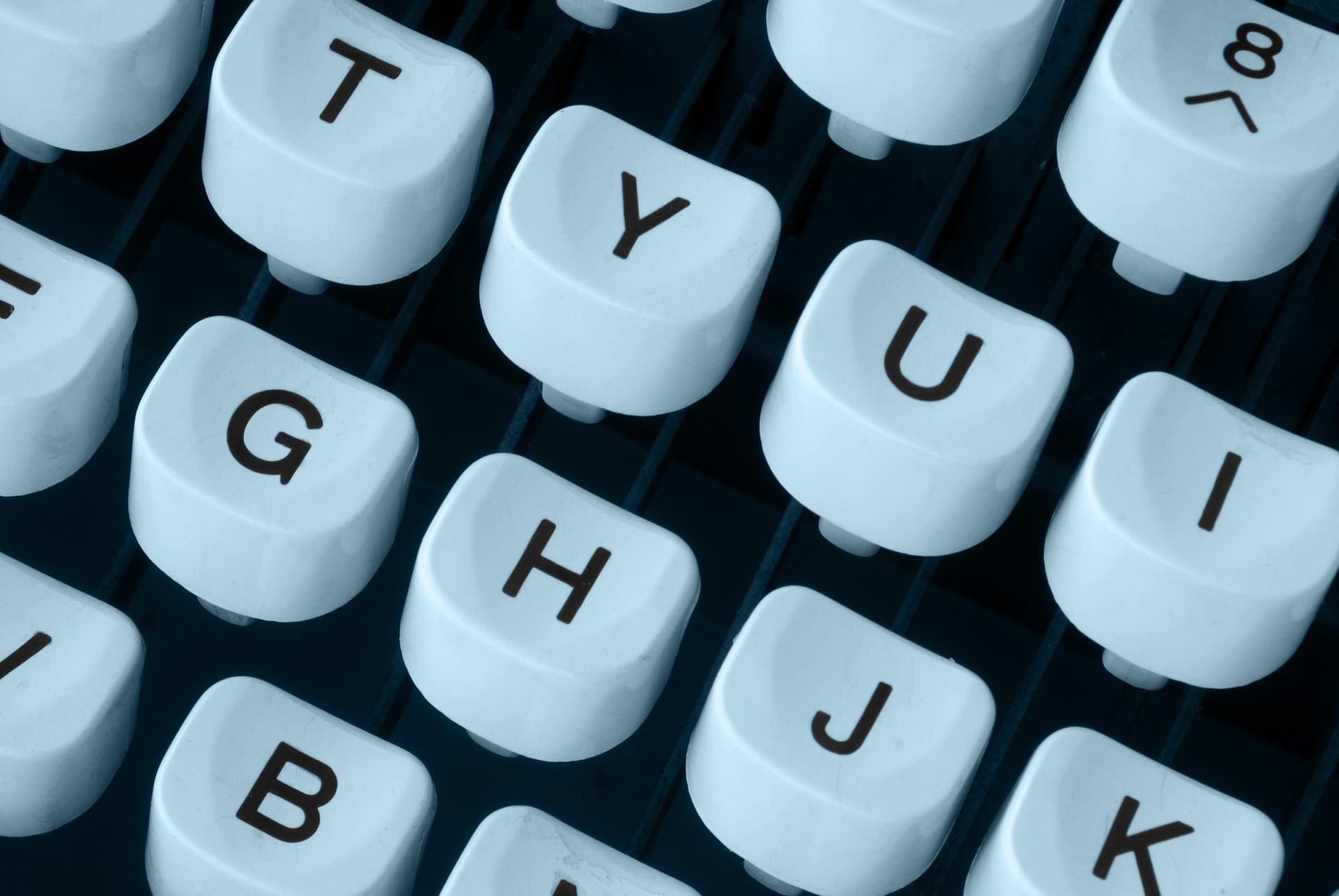 Vintage typewriter keys
